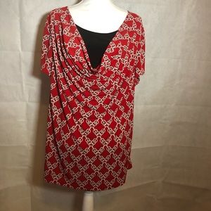 Scoop/cowl neck blouse